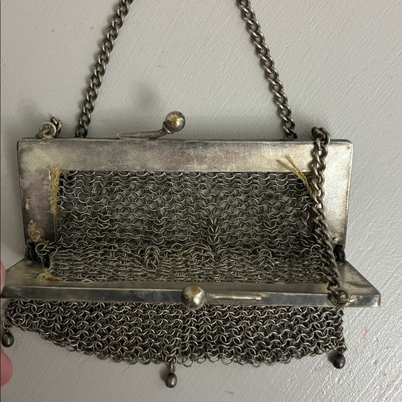 🎉HP🎉Vintage early 1900s German Silver Chainmail Evening Bag - Picture 2 of 6